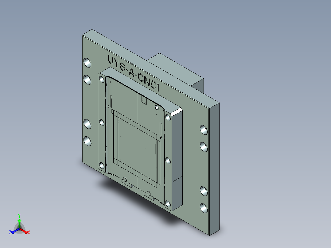 uy8--cnc1笔记本CNC工装夹具三维模型-10-29正等轴测图