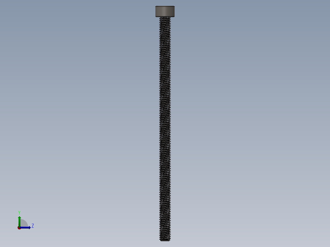 Screw_DIN_912_M5x100F_A2.SLDPRT公制内六角螺钉左视图