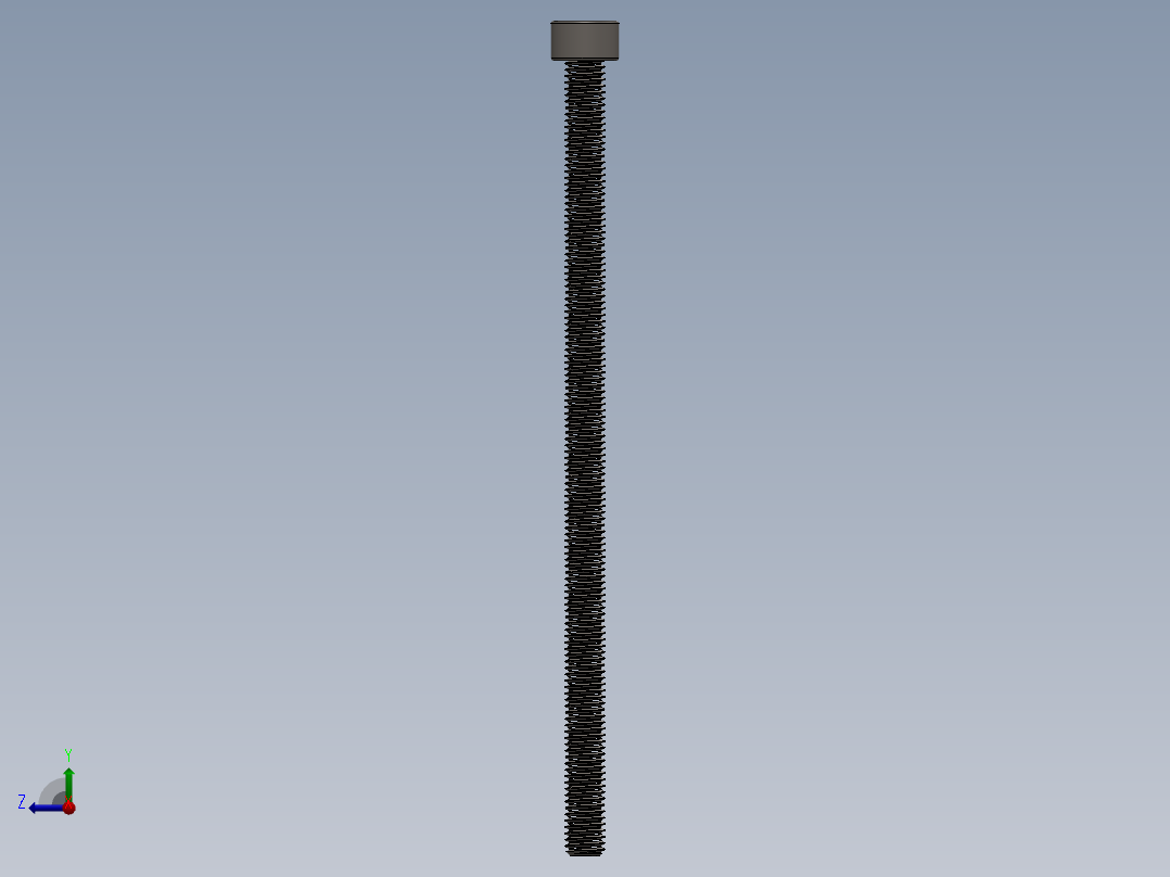 Screw_DIN_912_M5x100F_A2.SLDPRT公制内六角螺钉右视图