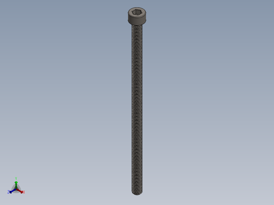 Screw_DIN_912_M5x100F_A2.SLDPRT公制内六角螺钉正等轴测图
