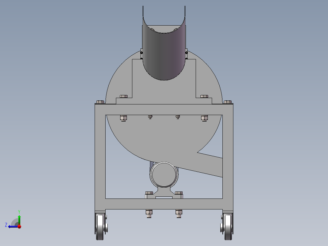 饲料切割机右视图
