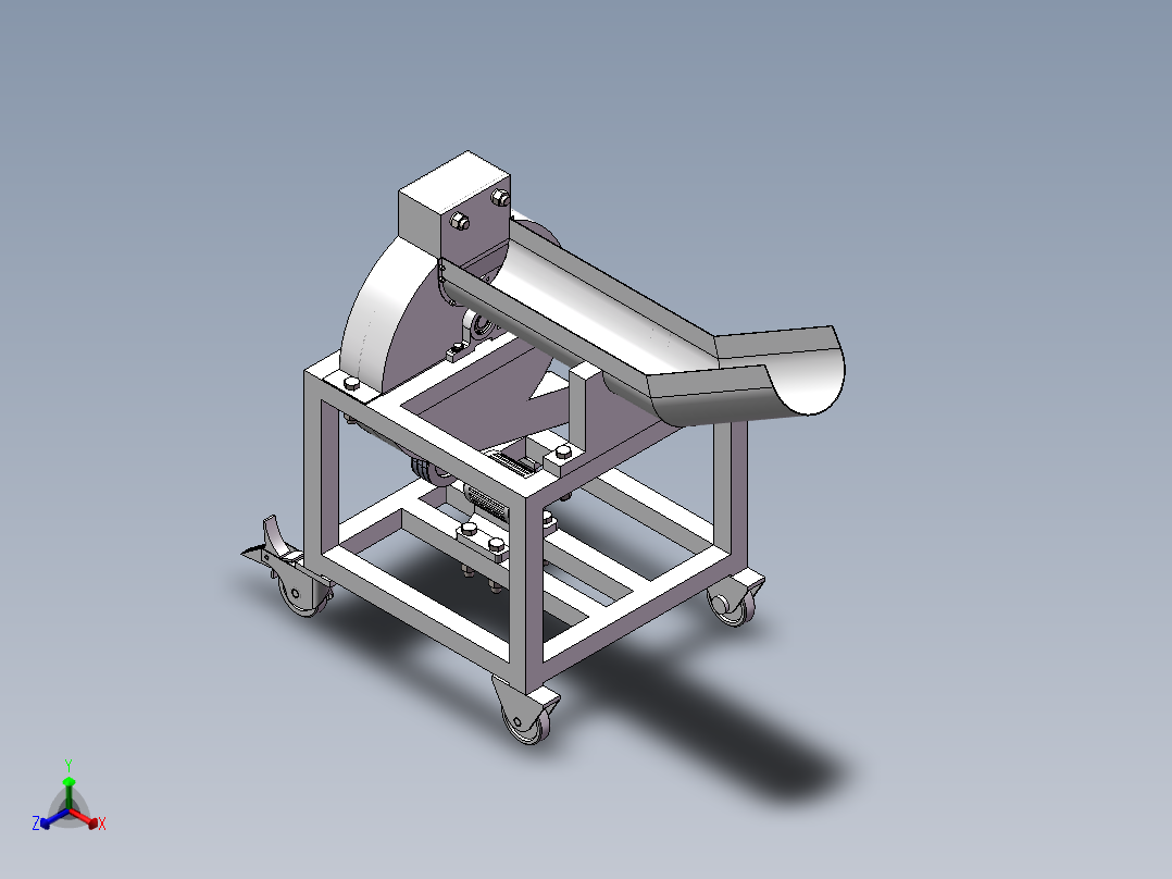 饲料切割机正等轴测图