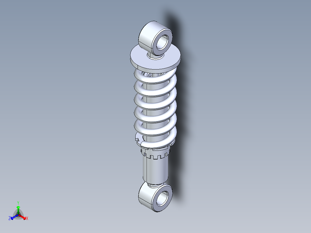 A0002579-磁传感器减震器汽车减震器正等轴测图