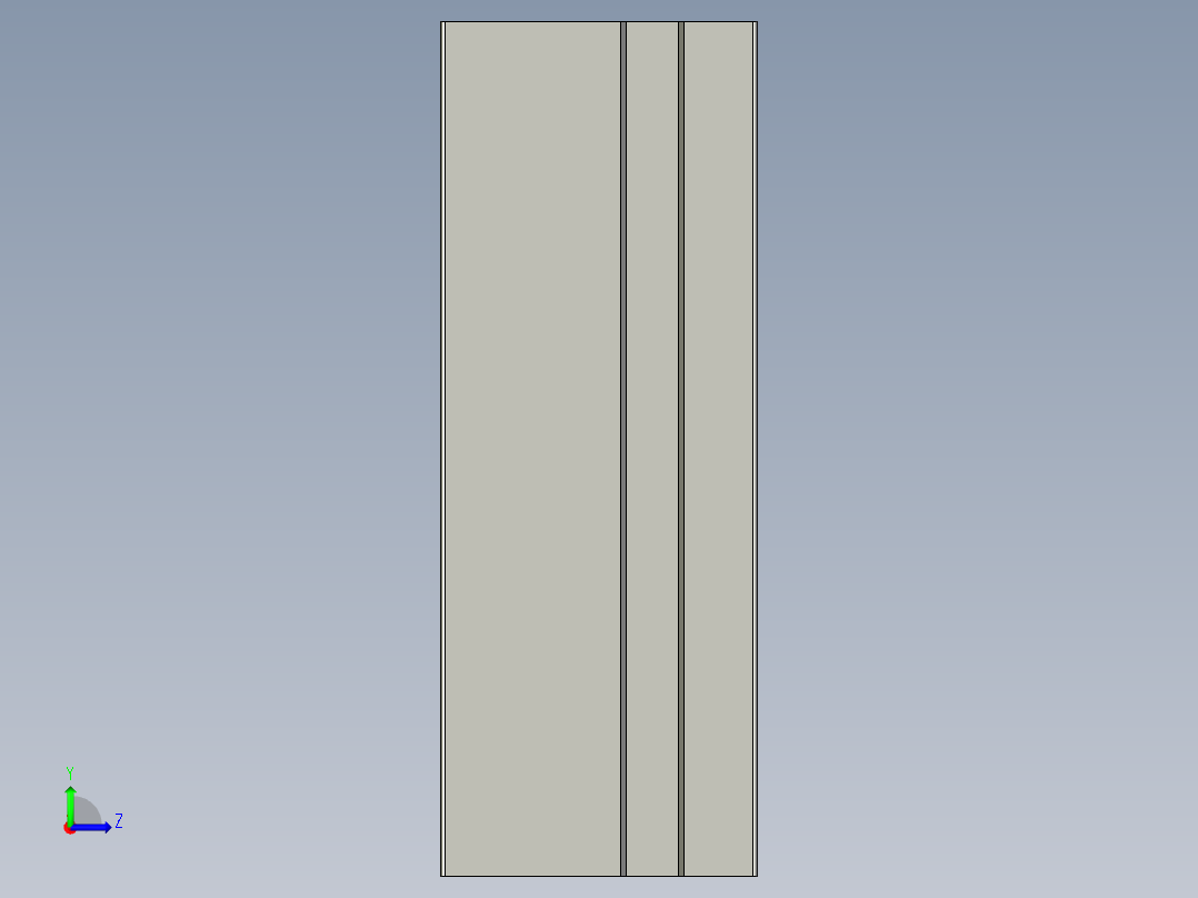高阶托盘分隔型材左视图