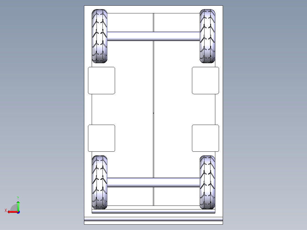 B3003293-剪式升降机车平台后视图