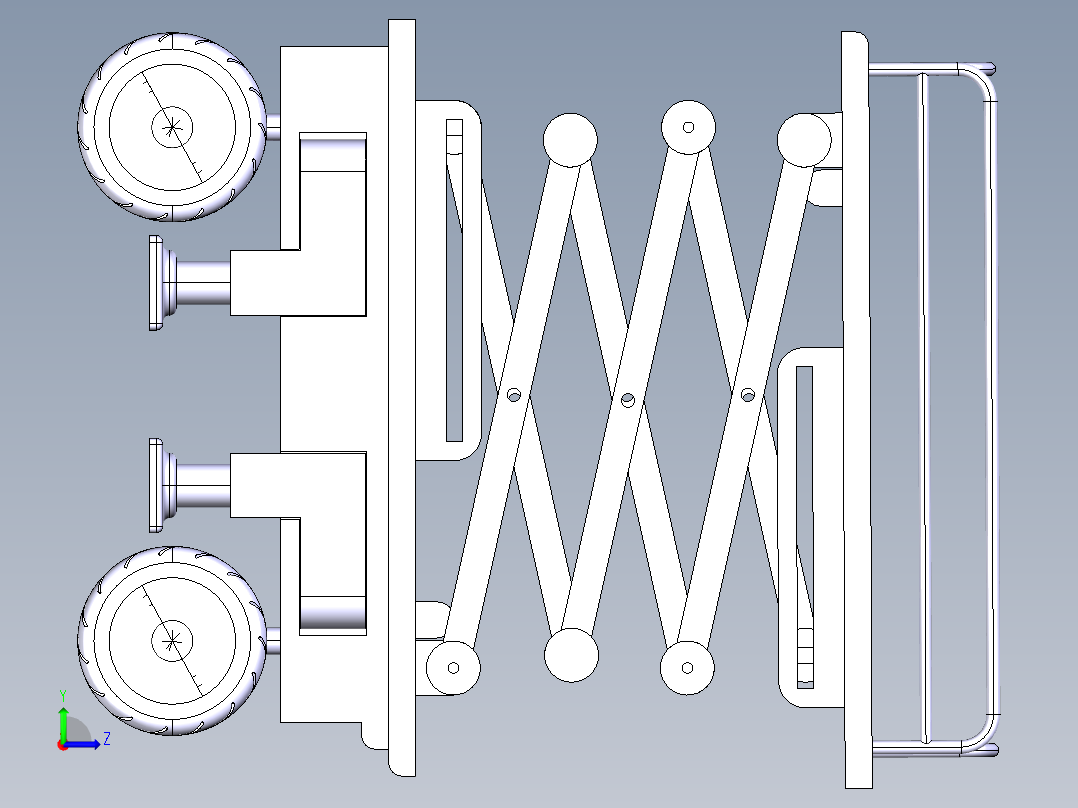 B3003293-剪式升降机车平台左视图