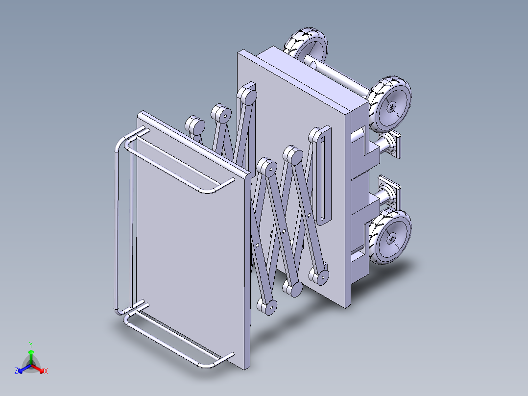 B3003293-剪式升降机车平台正等轴测图