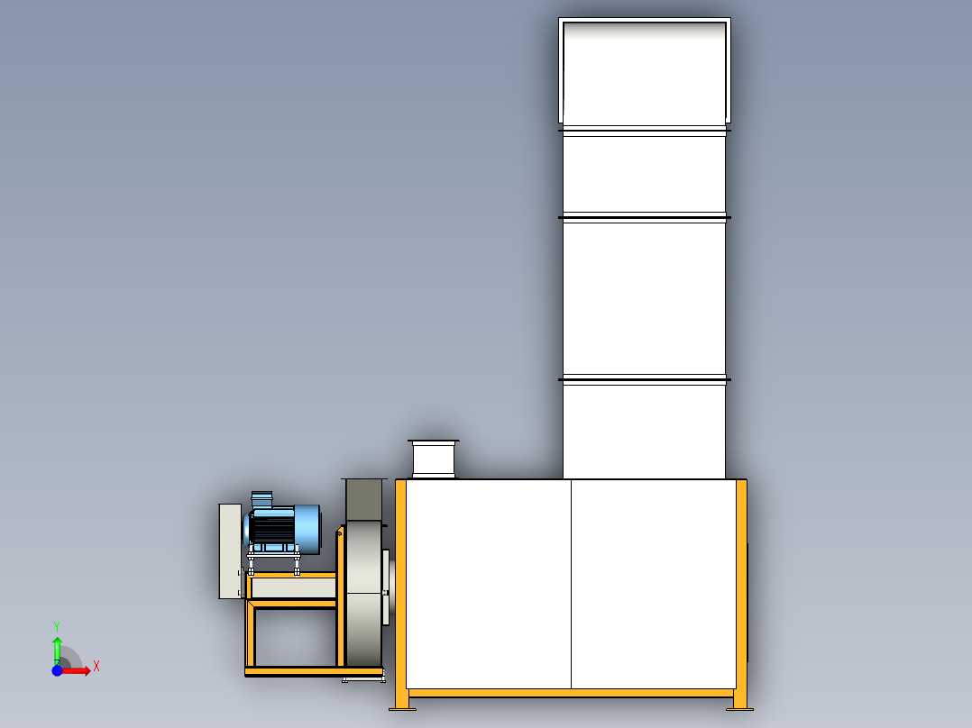 粉尘处理系统设备设计前视图