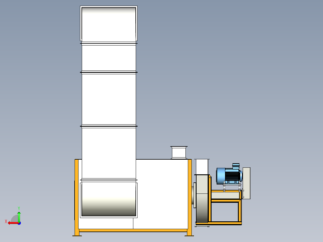 粉尘处理系统设备设计后视图