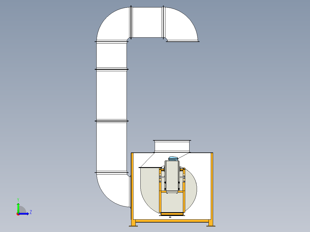 粉尘处理系统设备设计左视图
