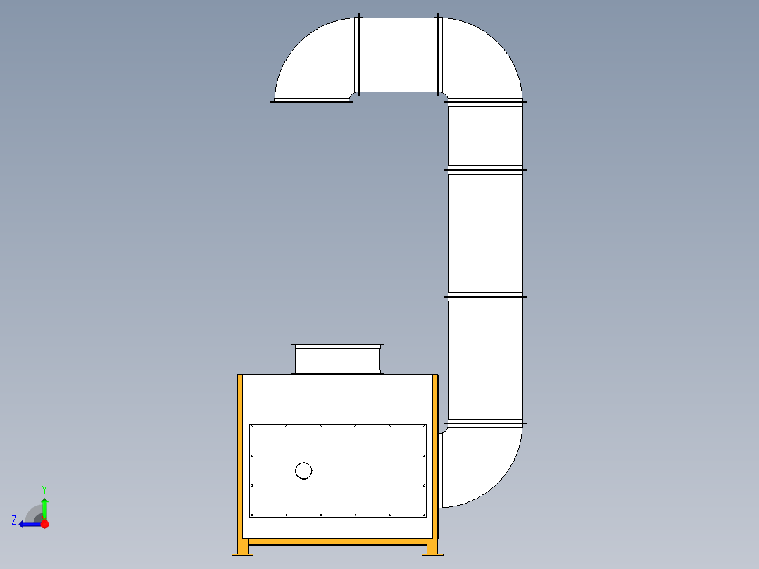 粉尘处理系统设备设计右视图