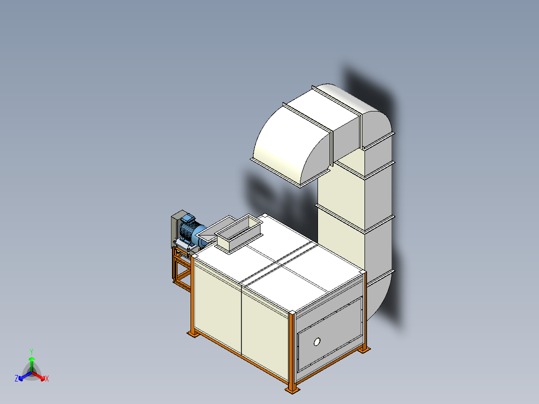 粉尘处理系统设备设计正等轴测图