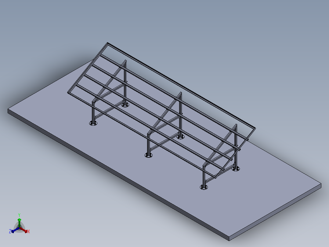太阳能板结构1正等轴测图