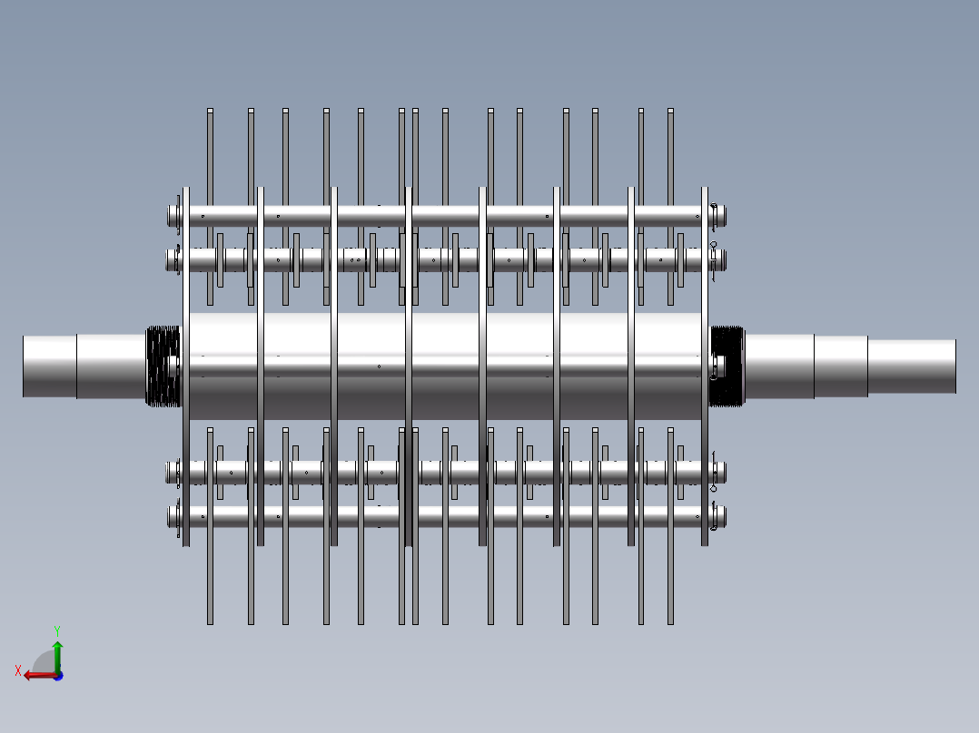 水滴式粉碎室粉碎机设计部件三维含cad图纸+说明书后视图