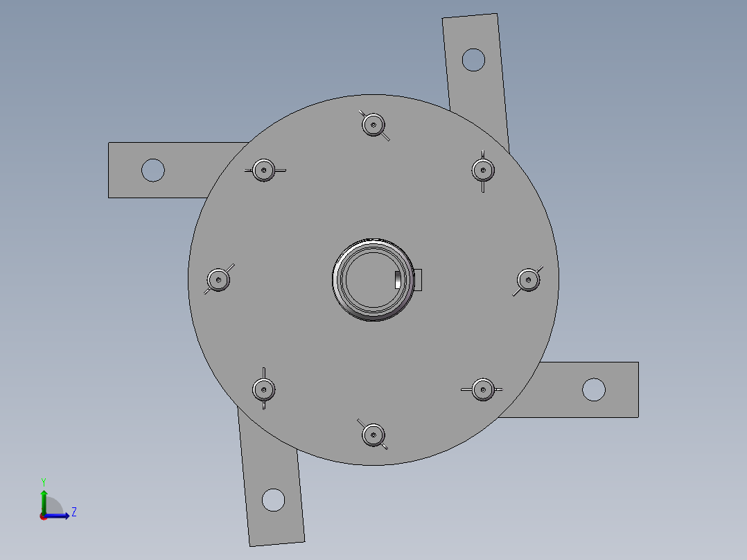 水滴式粉碎室粉碎机设计部件三维含cad图纸+说明书左视图