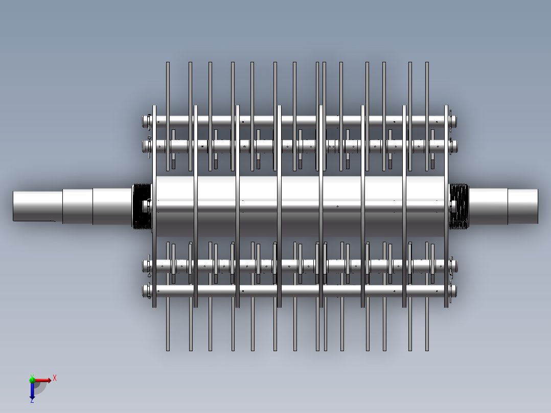 水滴式粉碎室粉碎机设计部件三维含cad图纸+说明书俯视图