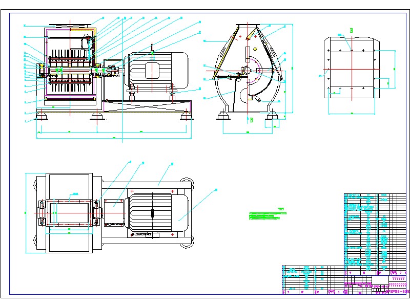 水滴式粉碎室粉碎机设计部件三维含cad图纸+说明书