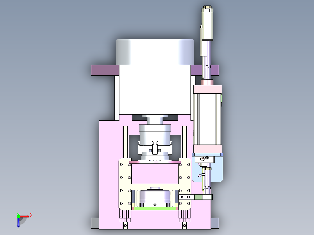 A150 小型轴类零件压装定位机俯视图