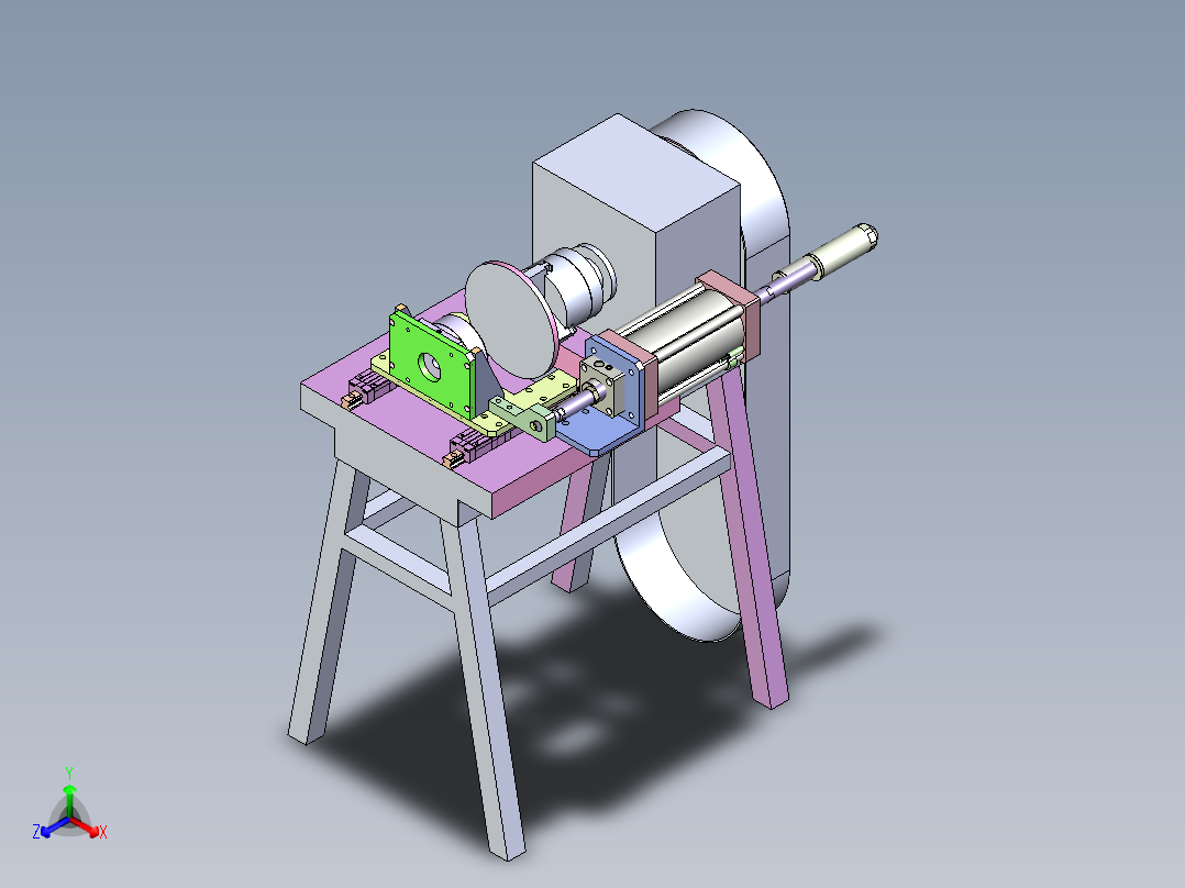 A150 小型轴类零件压装定位机正等轴测图