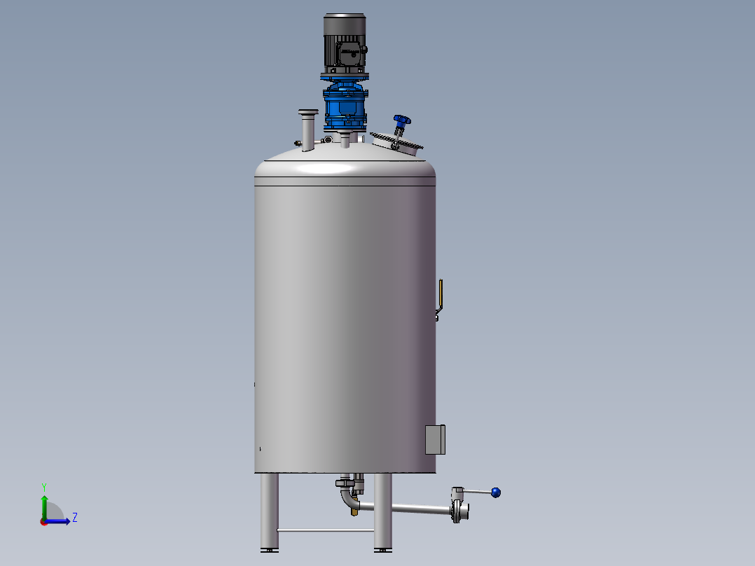 压力容积、糖浆桶100l左视图