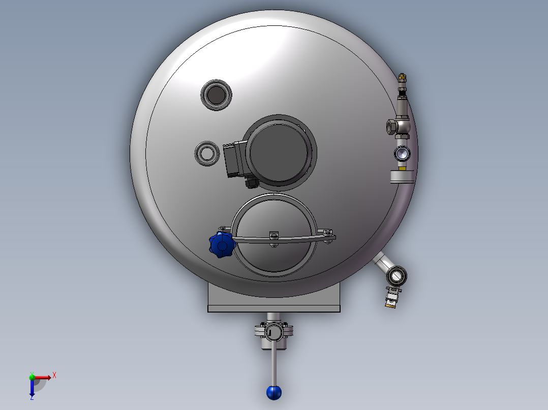 压力容积、糖浆桶100l俯视图