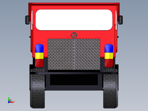 翻斗卡车玩具模型前视缩略图