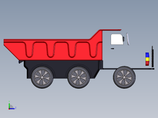 翻斗卡车玩具模型左视缩略图