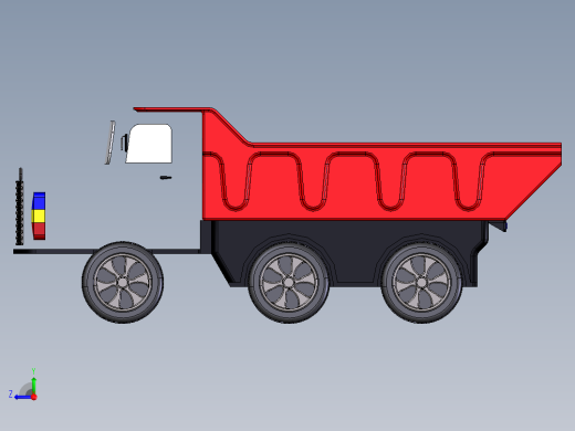 翻斗卡车玩具模型右视缩略图