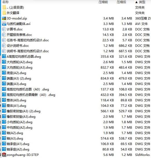 高剪切均质机设计含SW三维及18张CAD图缩略图