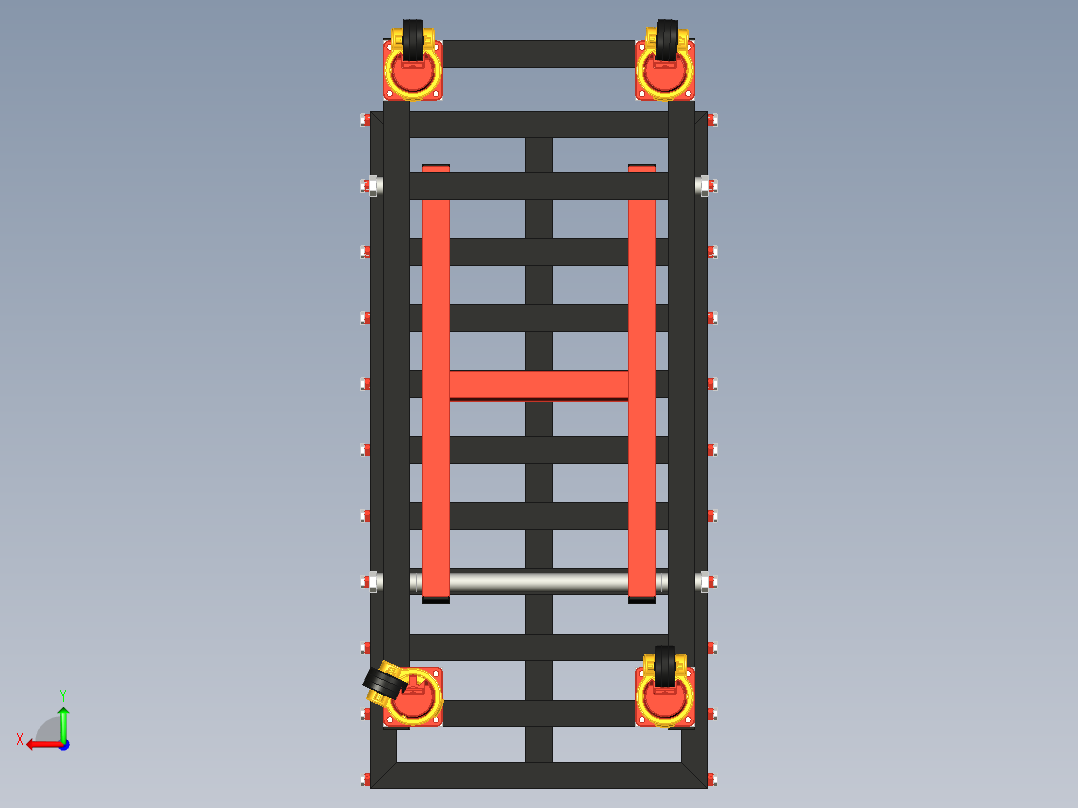 剪刀式升降机构后视图