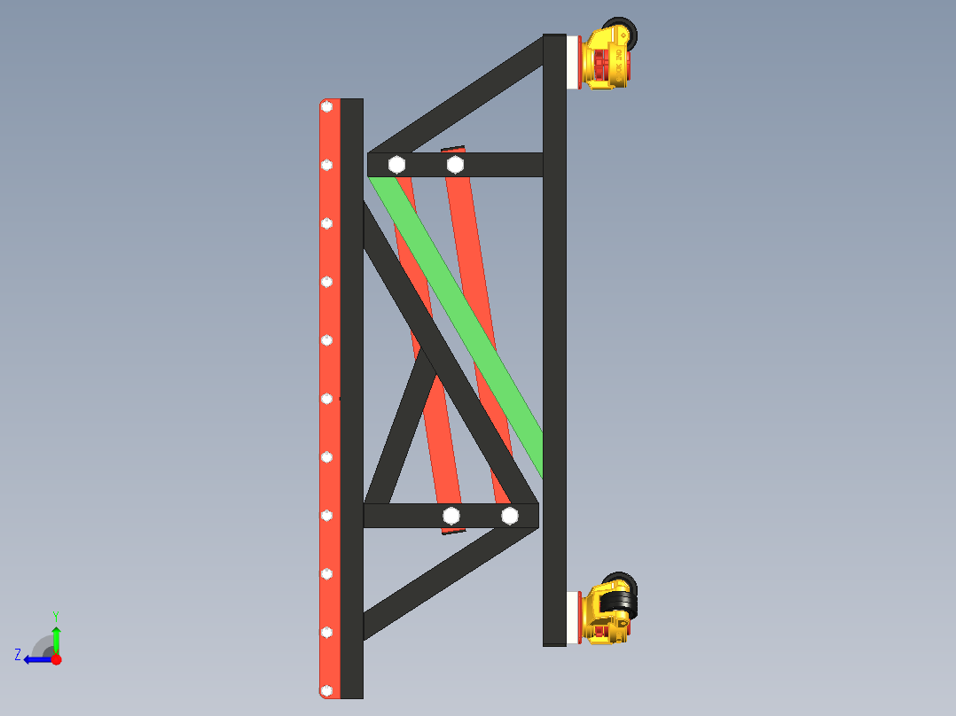 剪刀式升降机构右视图