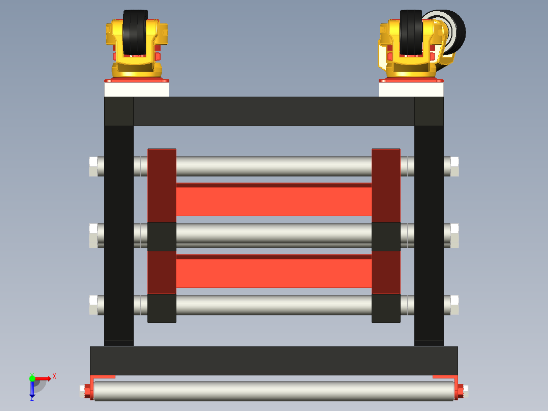 剪刀式升降机构俯视图