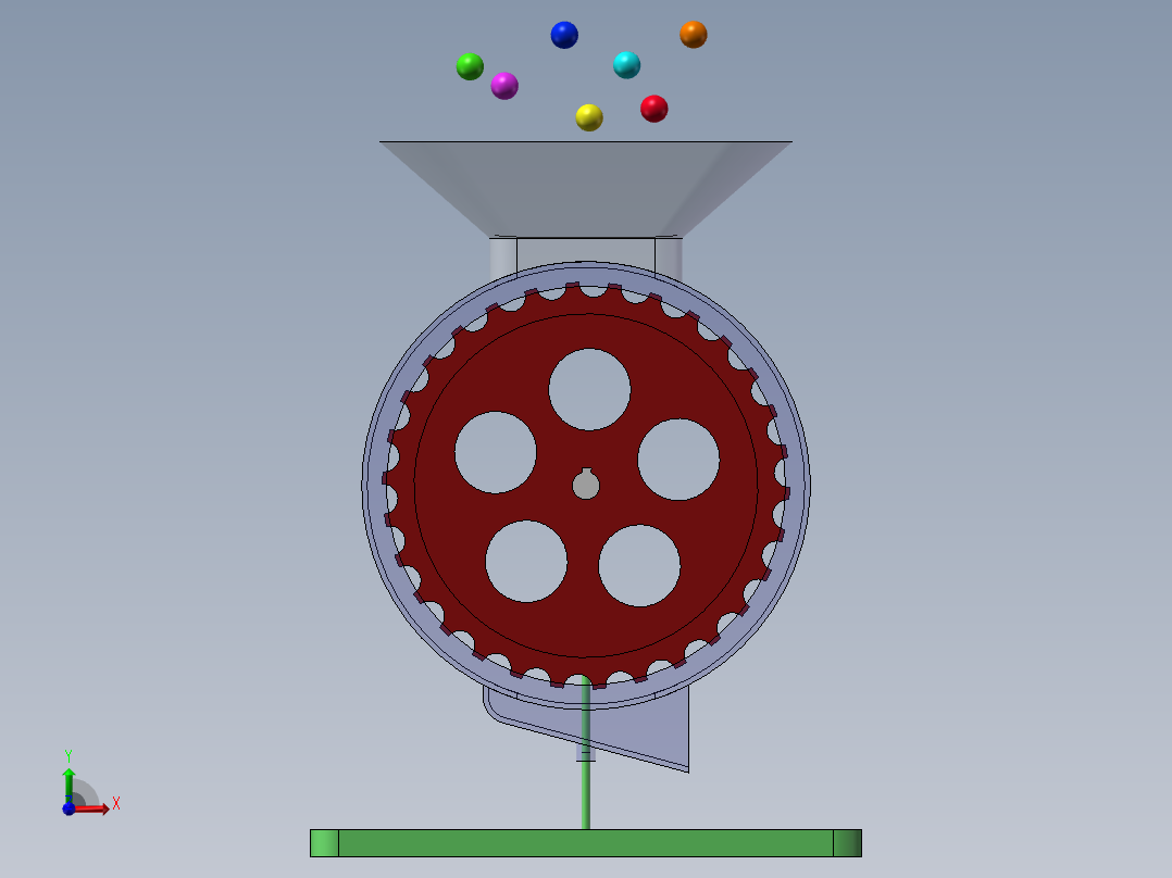 进给机构前视图
