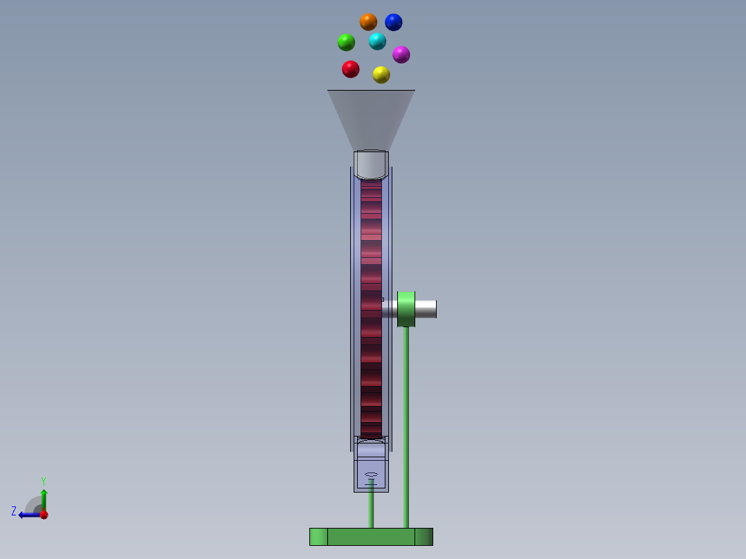 进给机构右视图