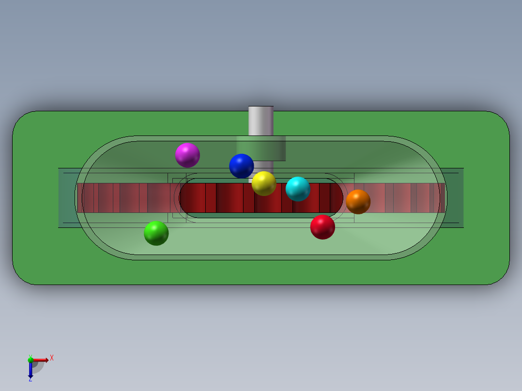 进给机构俯视图