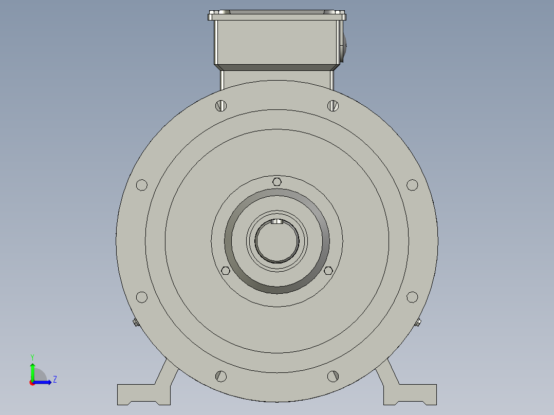 YE3-B35系列三相异步电机YE3-280M1-6左视图