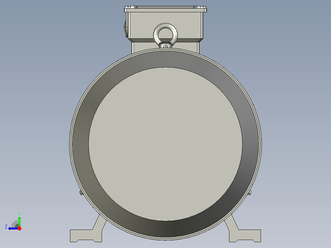 YE3-B35系列三相异步电机YE3-280M1-6右视图