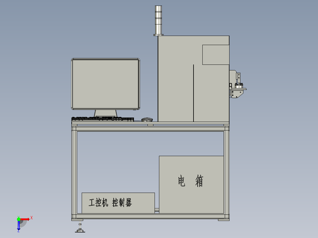 定点剥离模组俯视图