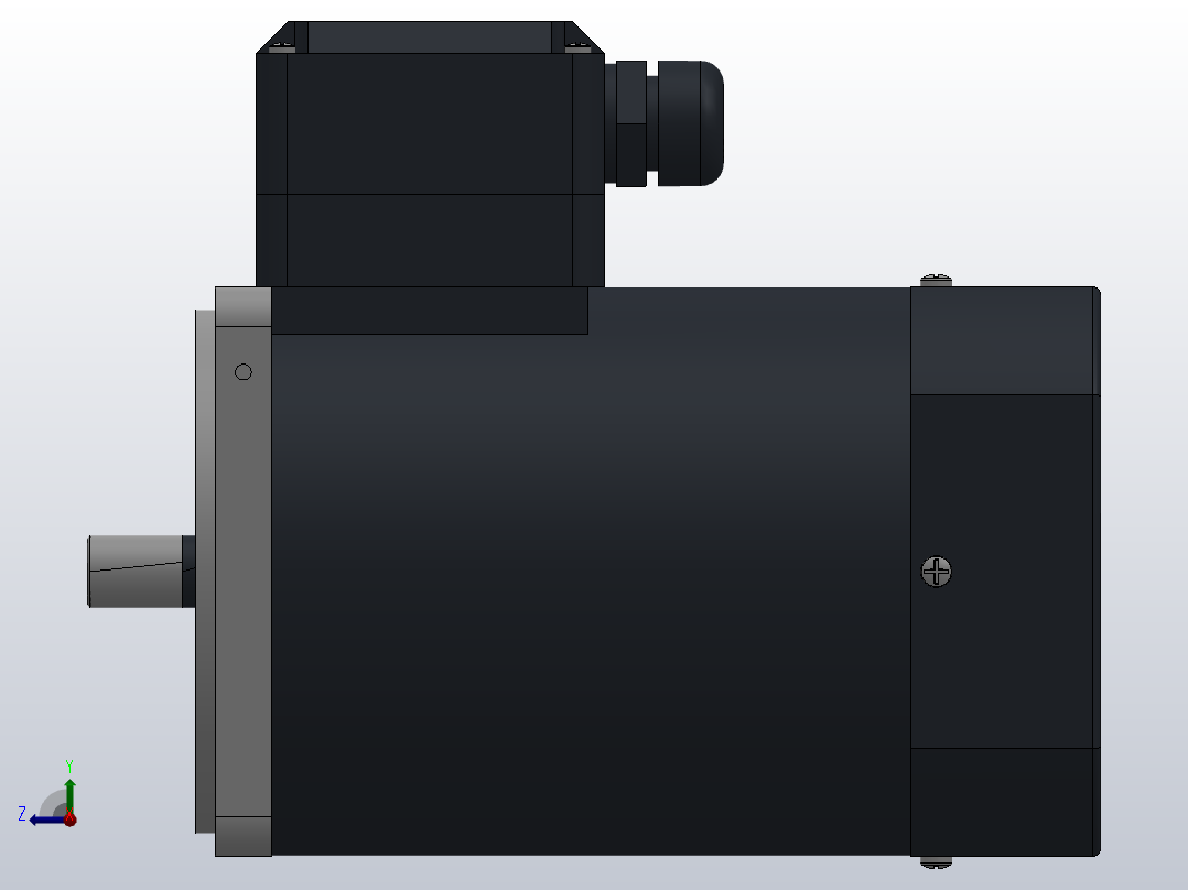 90AC(90W╱120W)微型交流（齿轴）基本型减速电机[90YS120WGV22H]右视图