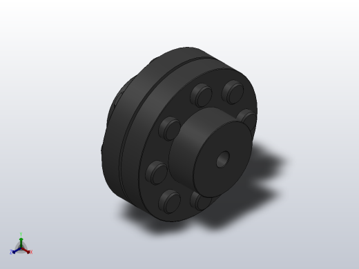 JFL型弹性套柱销联轴器[JFL200]正等轴测缩略图