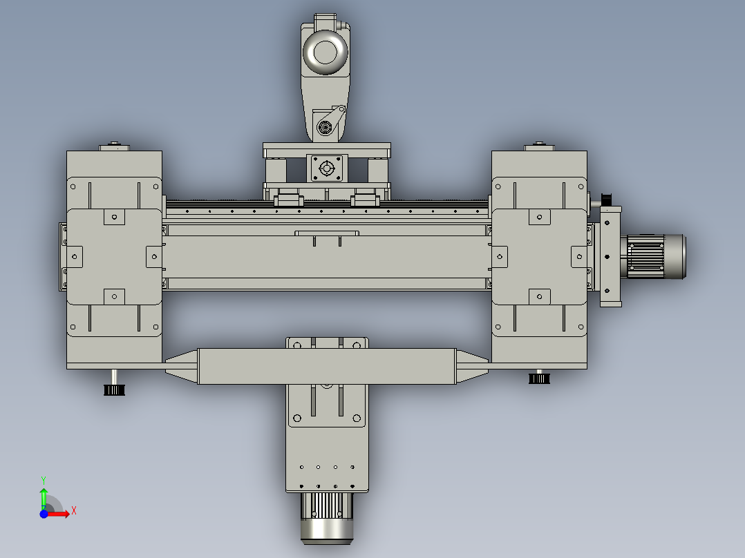 滑块式三轴中心可调打孔机前视图