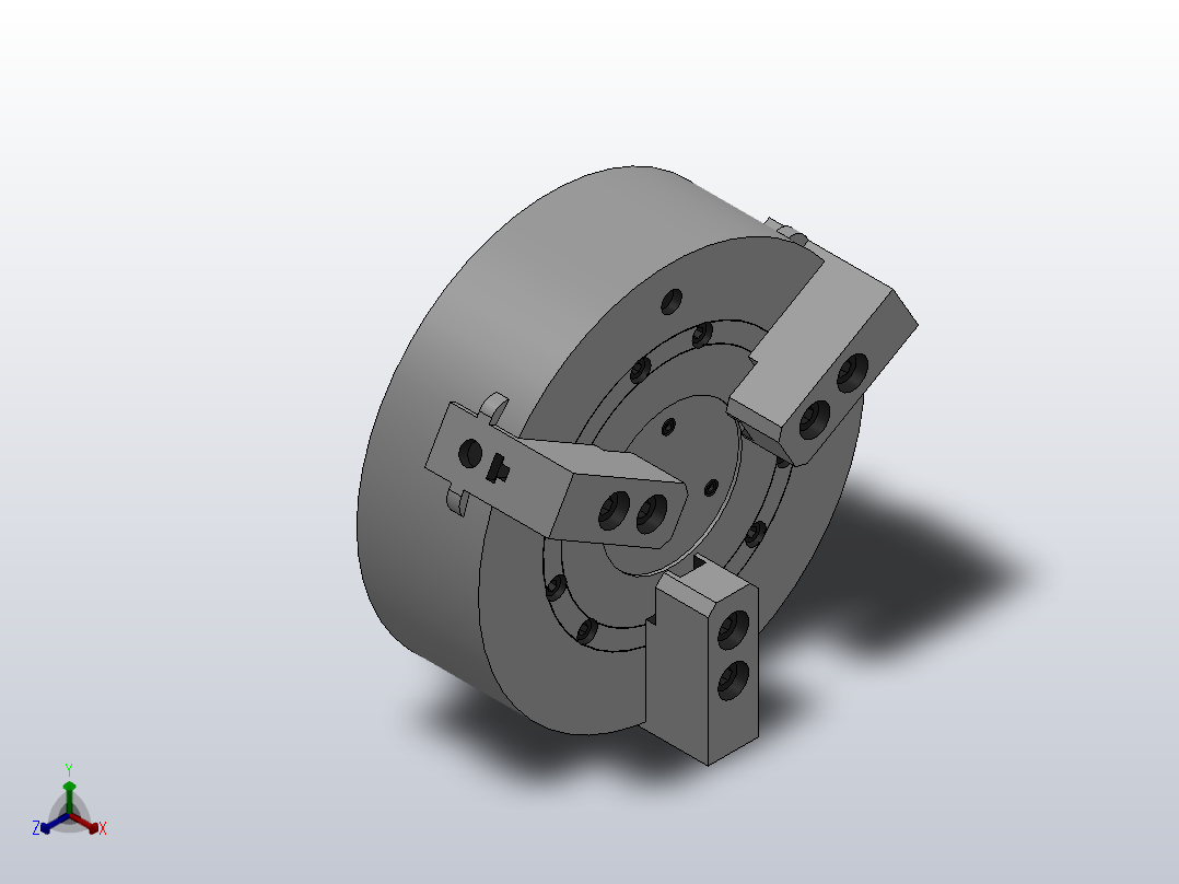 K56系列高速楔式动力卡盘[380]正等轴测图