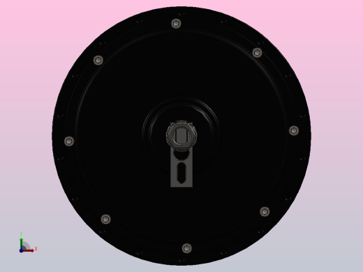 QS205轮毂电机的实际尺寸前视缩略图