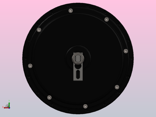 QS205轮毂电机的实际尺寸后视缩略图