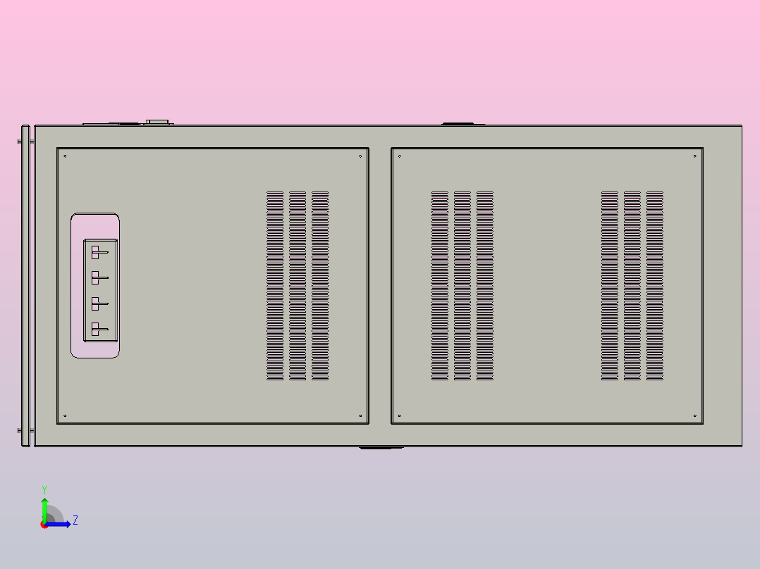 TNSZ-350～500柱式交流自动稳压器三维模型202010左视图