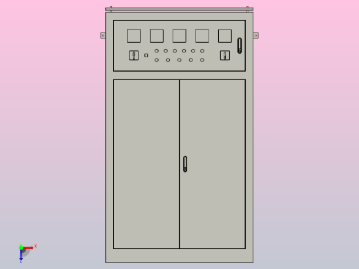 TNSZ-350～500柱式交流自动稳压器三维模型202010俯视缩略图