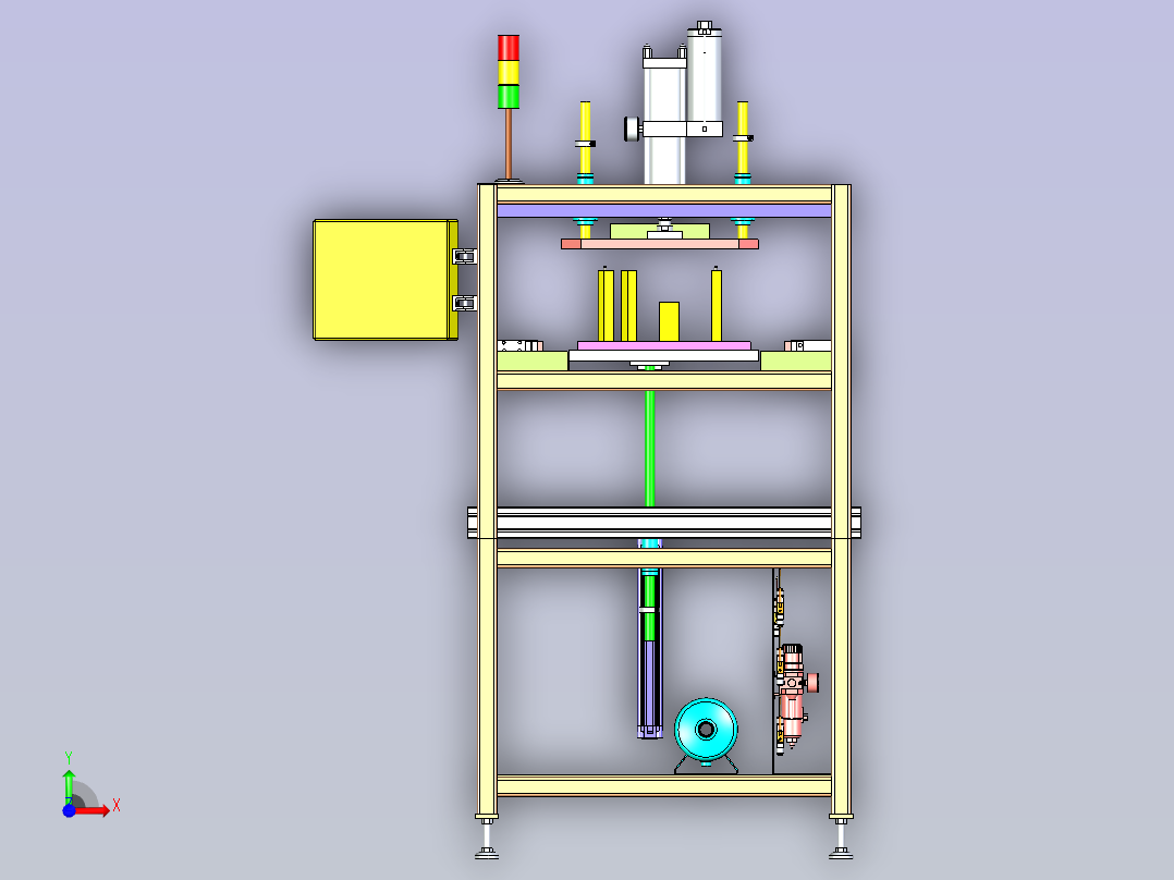 双向挤压工装设计前视图