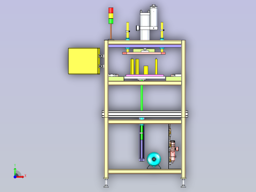 双向挤压工装设计前视缩略图