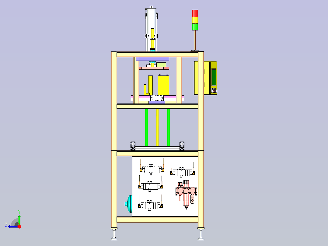 双向挤压工装设计右视图