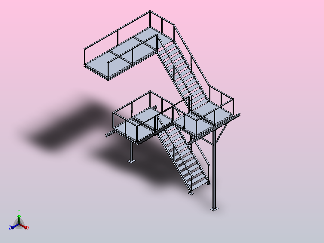 楼梯正等轴测图